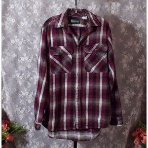 Vintage 90s Button Down Shirt 1990s Red Plaid Chore Gander Mountain Size Large90
